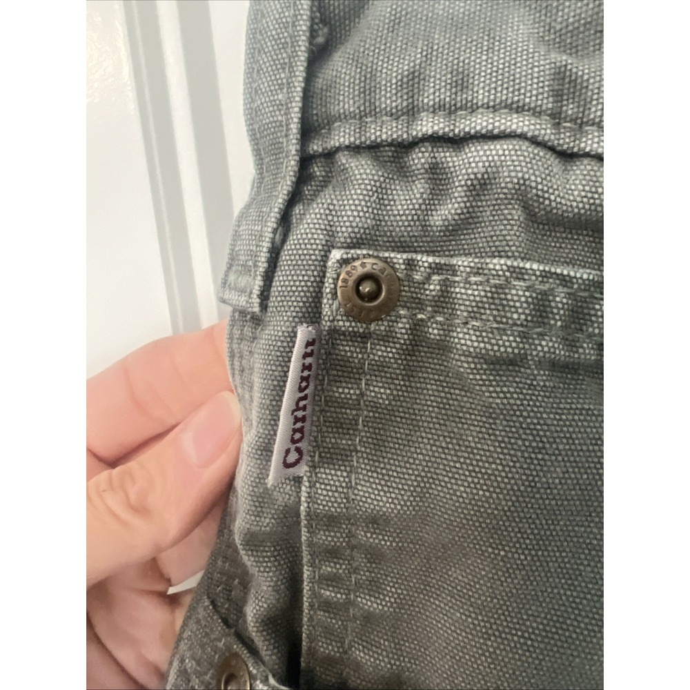 Carhartt Loose Original Fit Canvas Carpenter Utility Pants Gray 34x36 - Picture 3 of 8